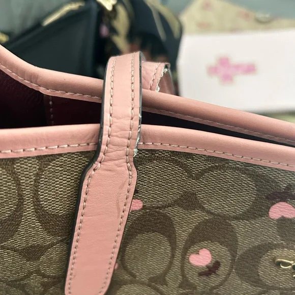 Coach Brown and Pink Tote Bag - Picture 8 of 11